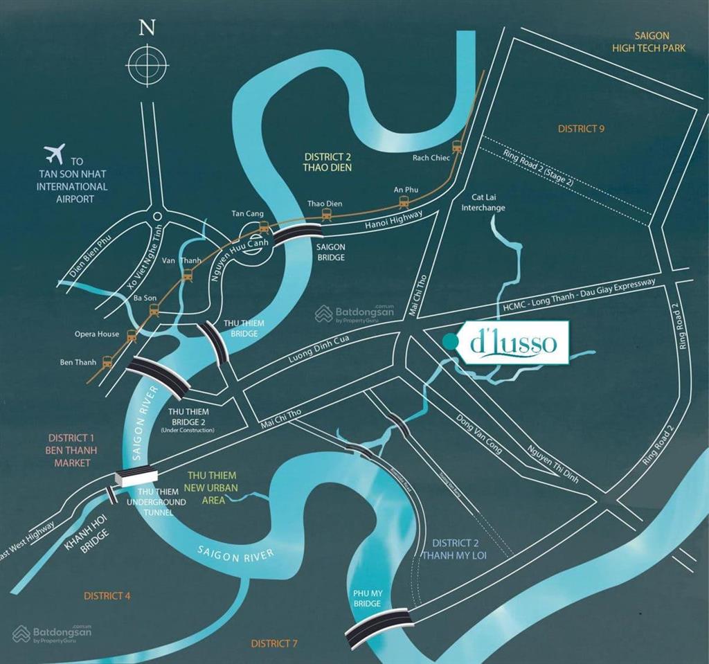 Bán căn hộ d'lusso nguyễn thị định dành cho khách sợ độ cao 68m2 2pn2wc view đn nhìn sông giá 5,4tỷ