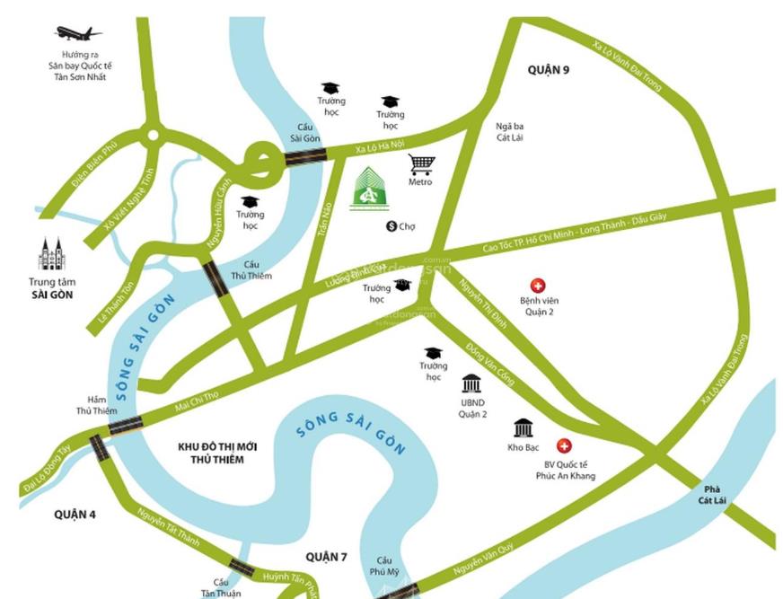 Bán căn thương mại căn góc lô a cc bộ công an p.an khánh q2 78,23m² 2pn2wc lầu cao viewđn giá 5,3tỷ