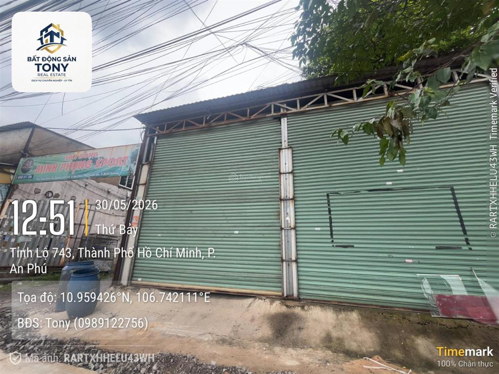 Bán đất mặt tiền dt743, an phú, 20 triệu/m2, 5319.9m2