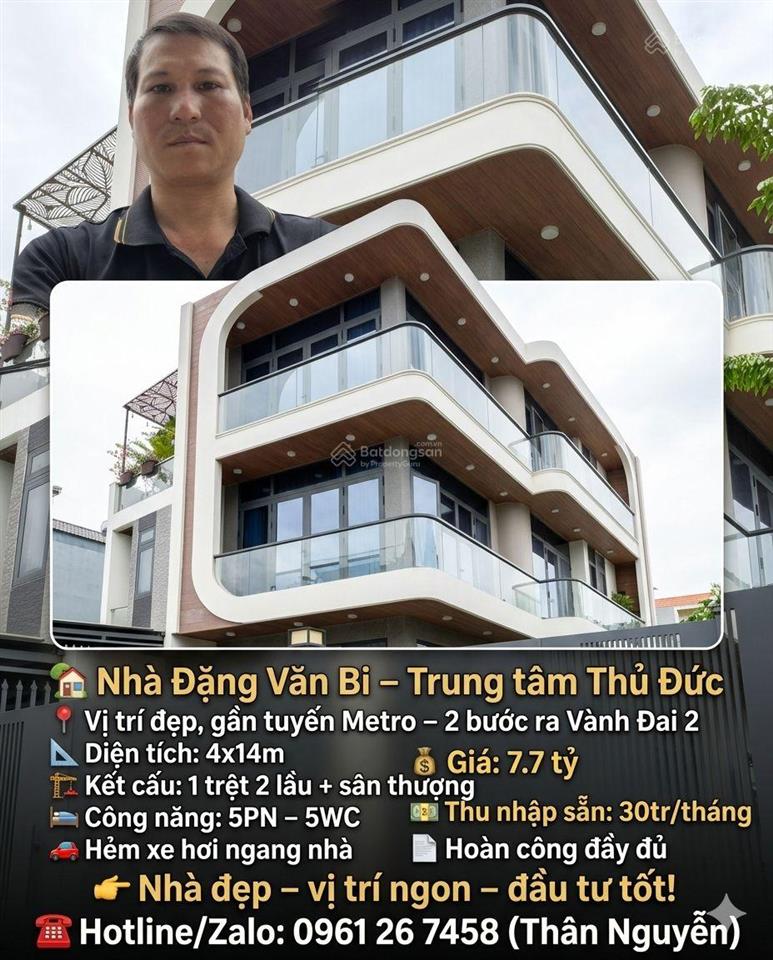 Đặng văn bi  trung tâm thủ đức  cạnh tuyến metro  sát vành đai 2