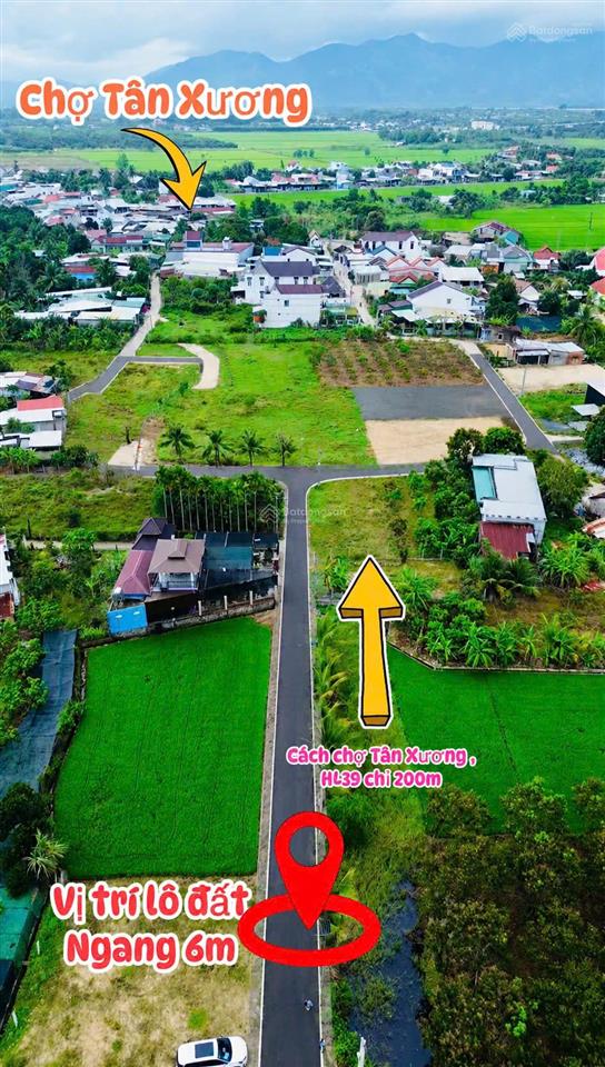 760 triệu  1 lô một trong số ít  full thổ cư gần chợ tân xương  trung tâm hành chính suối dầu