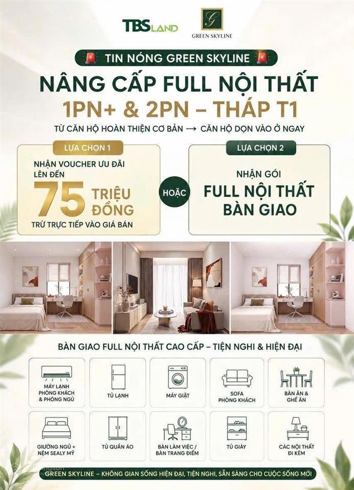 Căn hộ green skyline chuẩn bị bàn giao cuối 2026
