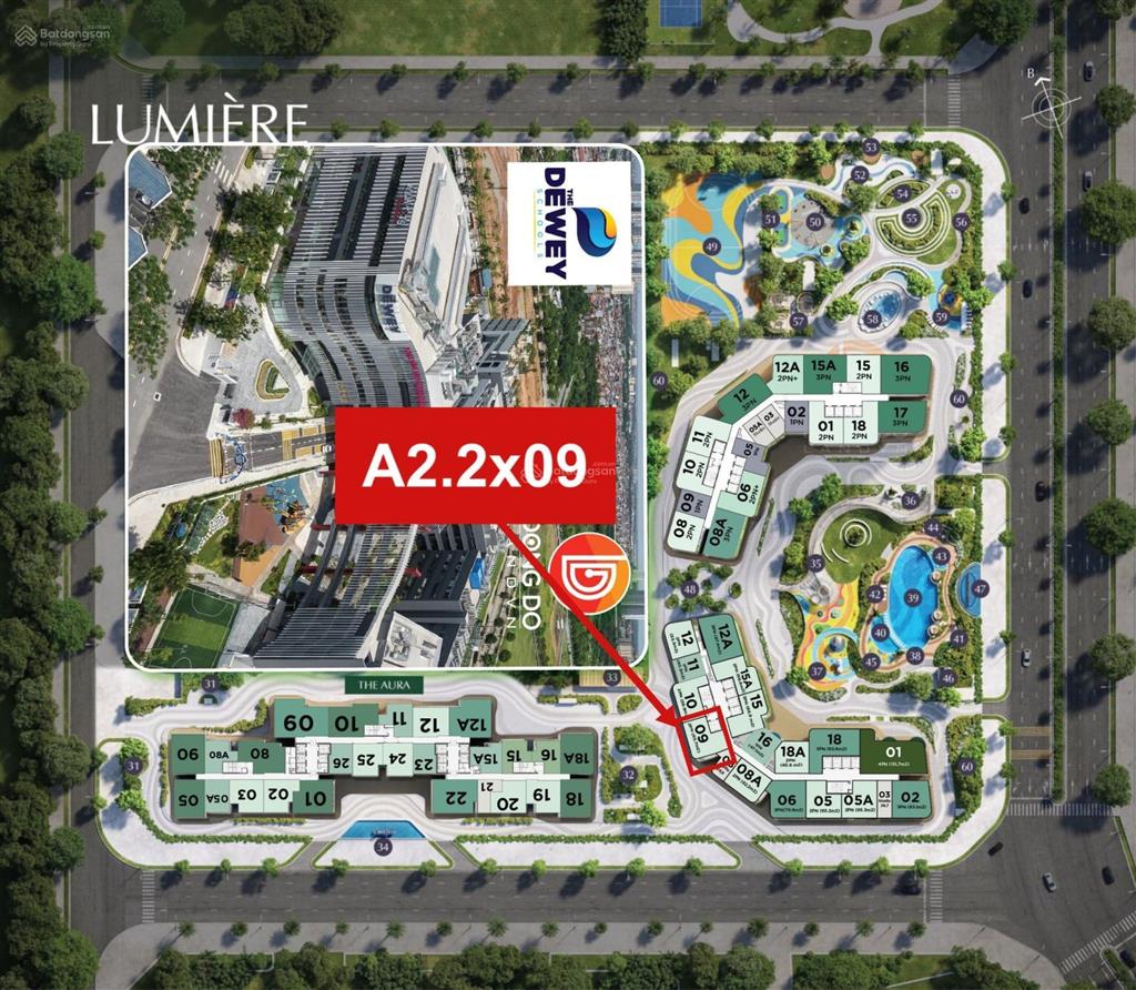 Rẻ hơn thị trường 1 tỉ, căn 2pn giá hời lumiere evergreen, tầng trung, view thoáng