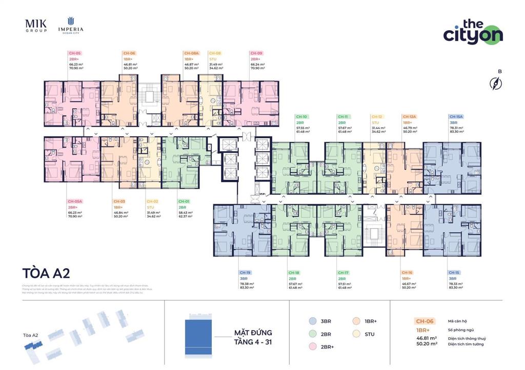 Giá chung cư the cityon ở vinhomes ocean park 3 giá chỉ từ 50tr/m2. chính thức nhận booking tòa a2