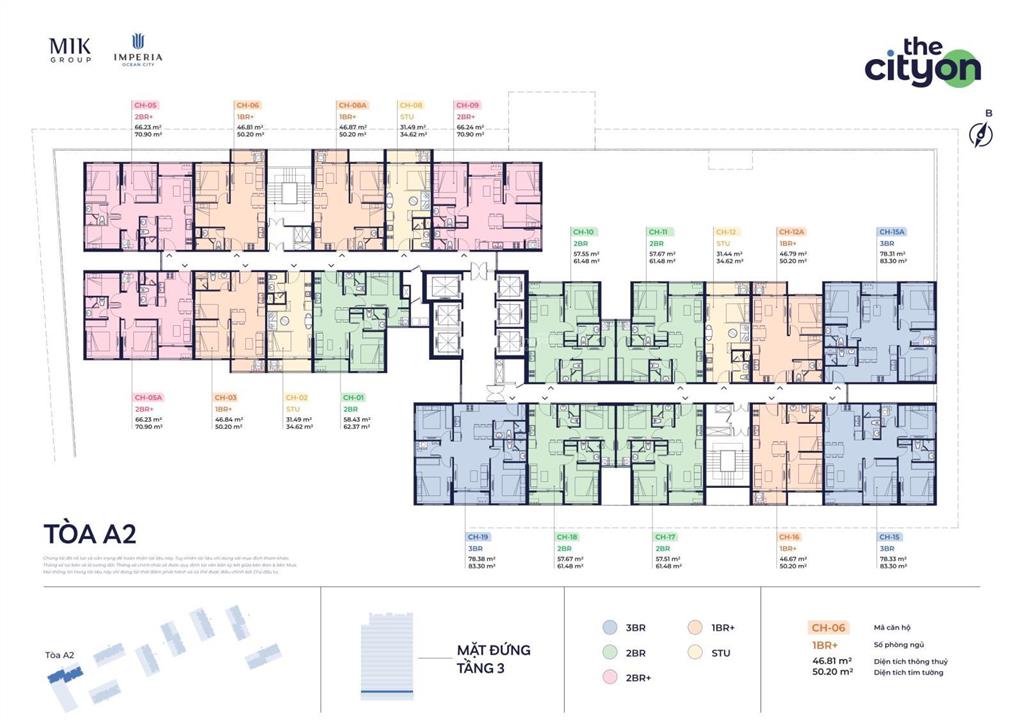 Giá chung cư the cityon ở vinhomes ocean park 3 giá chỉ từ 50tr/m2. chính thức nhận booking tòa a2