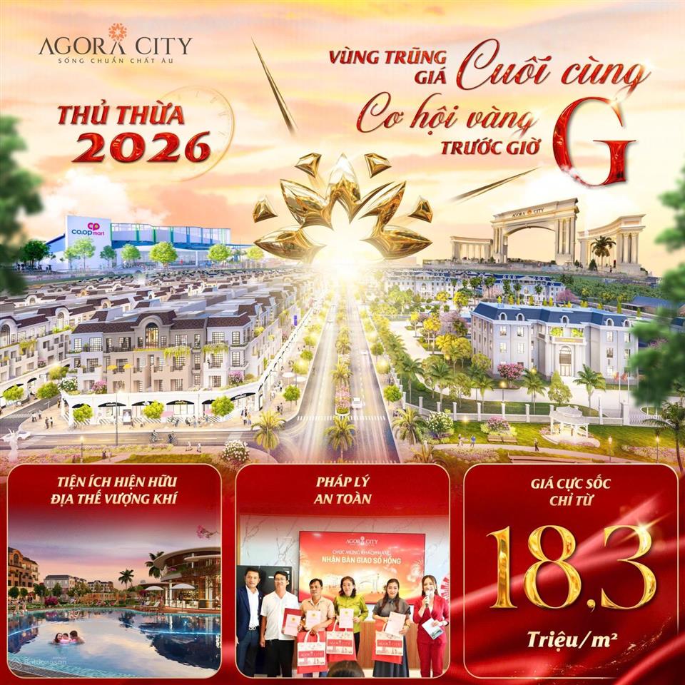 Agora city chính là điểm sáng đầu tư an toàn và sinh lời bền vững nhất hiện nay