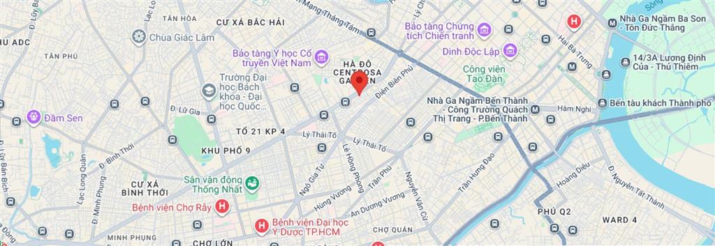 Bán mt 3/2 đối diện hà đô 4.2 x 18m kc 3 tầng giá 33 tỷ