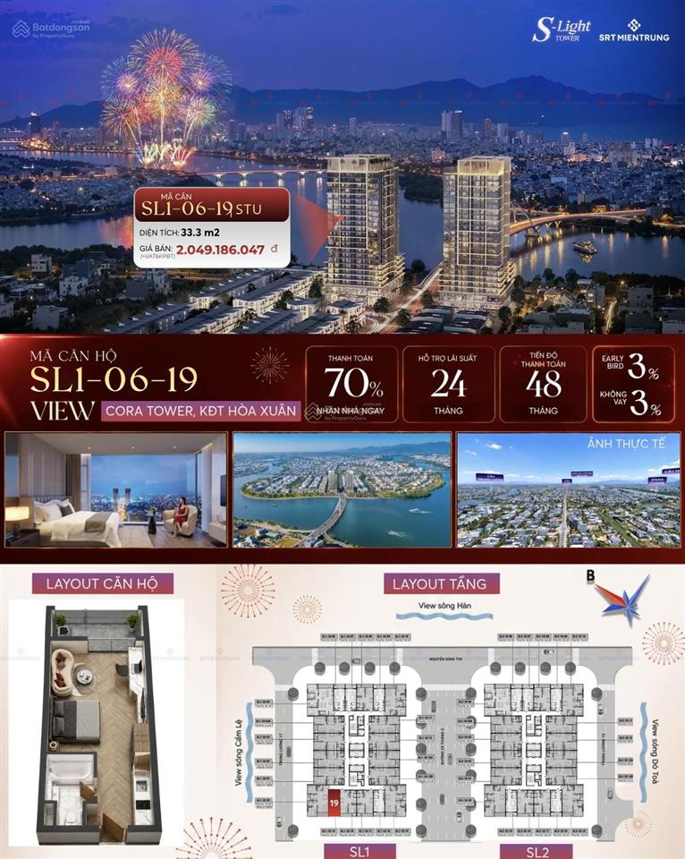 Vy sun group | bán căn studio sl10619 slight tower