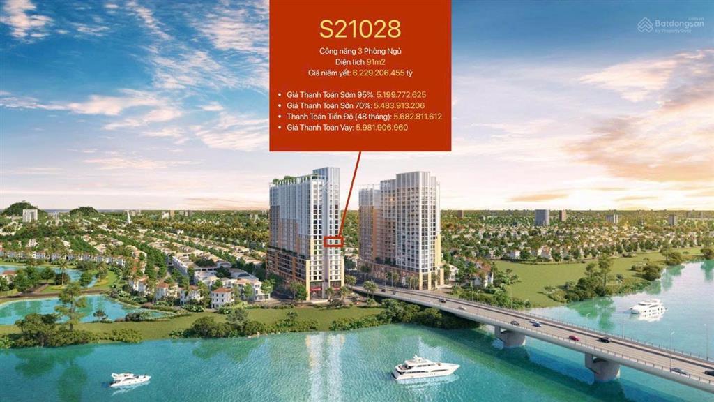Căn góc 3pn view trực diện sông hàn cuối cùng tại spana tower sun group