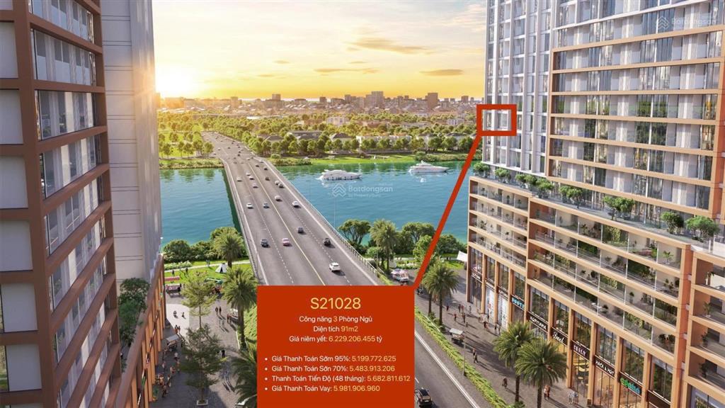 Căn góc 3pn view trực diện sông hàn cuối cùng tại spana tower sun group