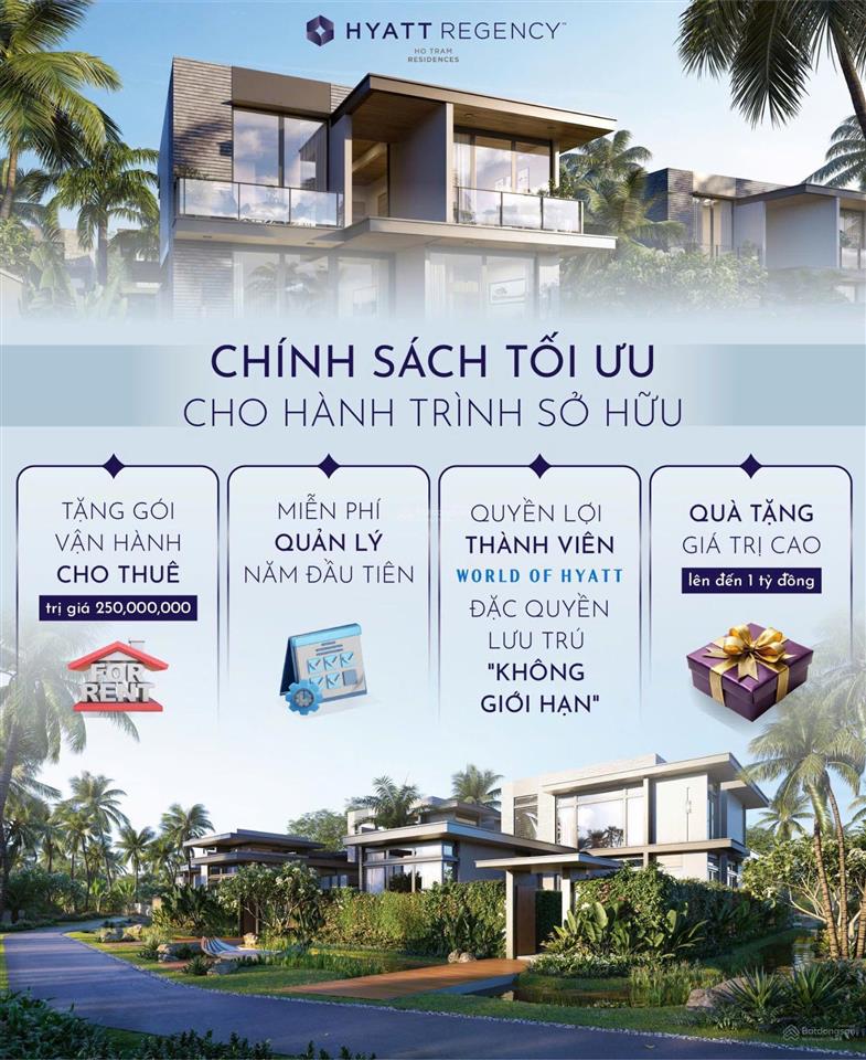 Biệt thự beachfront hyatt residences hồ tràm 3 phòng ngủ 769m², mua trực tiếp cđt.  0908 982 ***