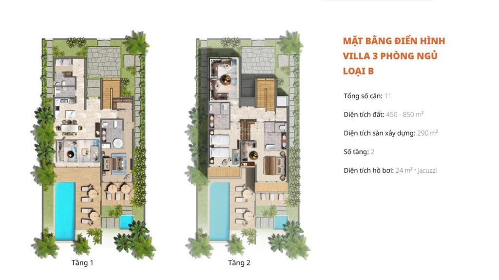 Biệt thự beachfront hyatt residences hồ tràm 3 phòng ngủ 769m², mua trực tiếp cđt.  0908 982 ***