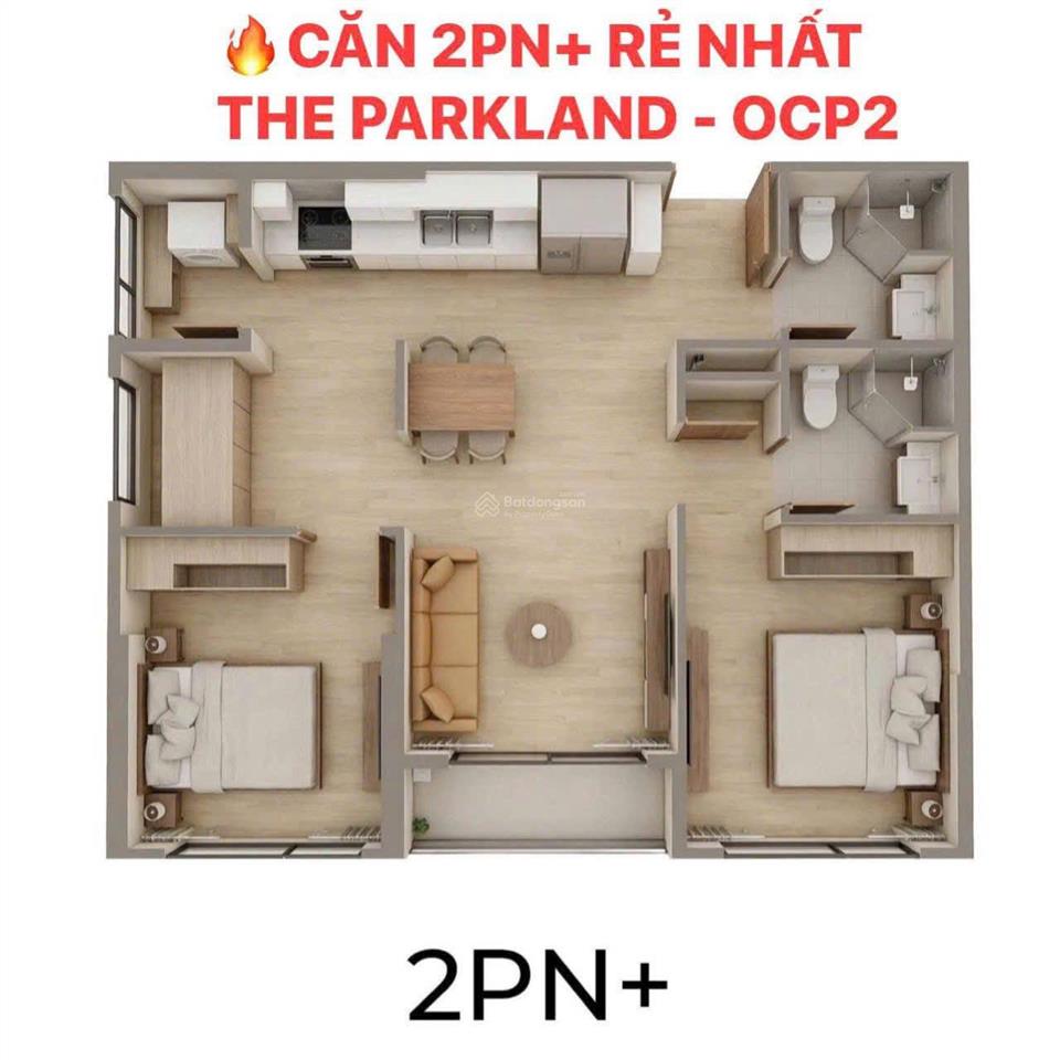 Căn hộ 2pn+1 the parkland giá chỉ 3,6 tỷ/căn imperia ocean city ocp2