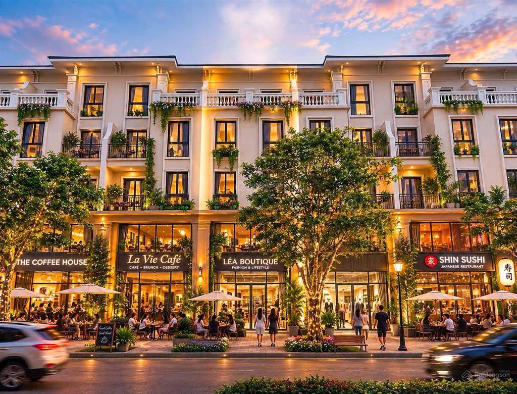 Đlbm40 | shophouse đại lộ bốn mùa đẹp từ vị trí, mạnh về tiềm năng khai thác dt đất 120m2