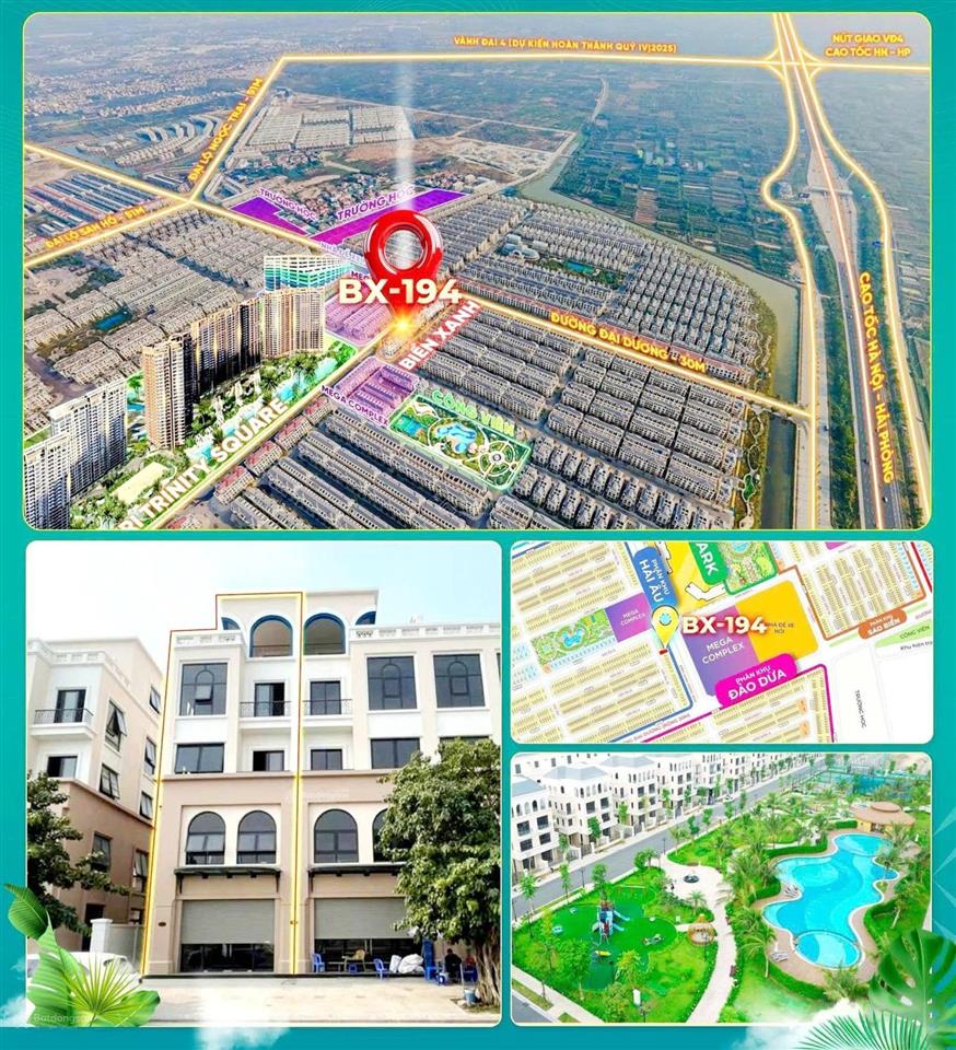 Shophouse 2 mặt tiền biển xanh ocp2 kinh doanh  đối diện 9 tòa chung cư masterise homes