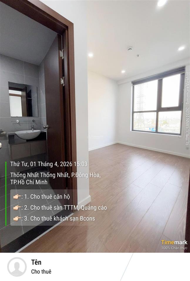 Chỉ 5tr6/th thuê ngay căn 2pn 52m2, ở 4 bạn chia ra 1tr5/người, quá rẻ, alo ngay 0938 503 ***