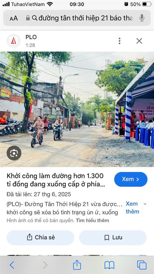 Mặt tiền tân thới hiệp 21, quận 12, 141m2, 11.2 tỷ, tl chính chủ.