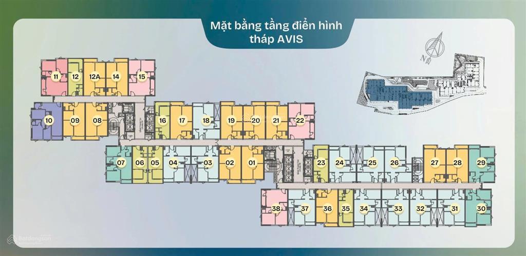 Căn hộ 2pn, 2wc, 62.47m2, tầng 18, tháp avis, dự án tt avio, 2.38 tỷ.