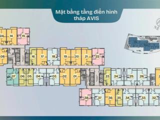 Căn hộ 2pn, 2wc, 62.47m2, tầng 18, tháp avis, dự án tt avio, 2.38 tỷ.