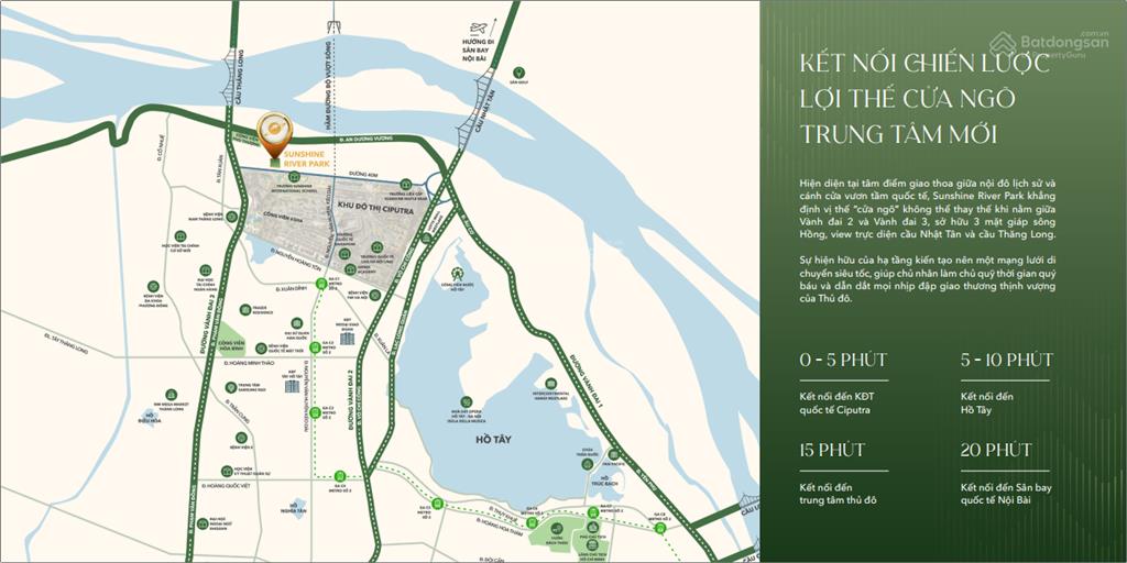 Quỹ căn ngoại giao đợt 1 sunshine river park  ciputra giá gốc trực tiếp cđt chỉ từ 104 tr/m²