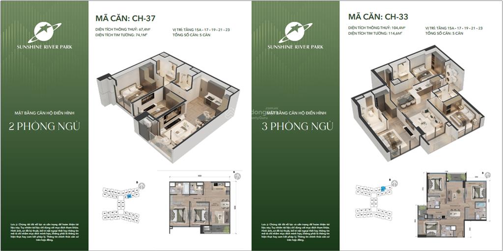 Quỹ căn ngoại giao đợt 1 sunshine river park  ciputra giá gốc trực tiếp cđt chỉ từ 104 tr/m²