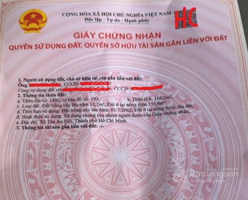 Bán gấp 168m2 thổ cư, chỉ 1 tỷ 150 đất đường ô tô, tân an hội, gần bệnh viện củ chi, shr