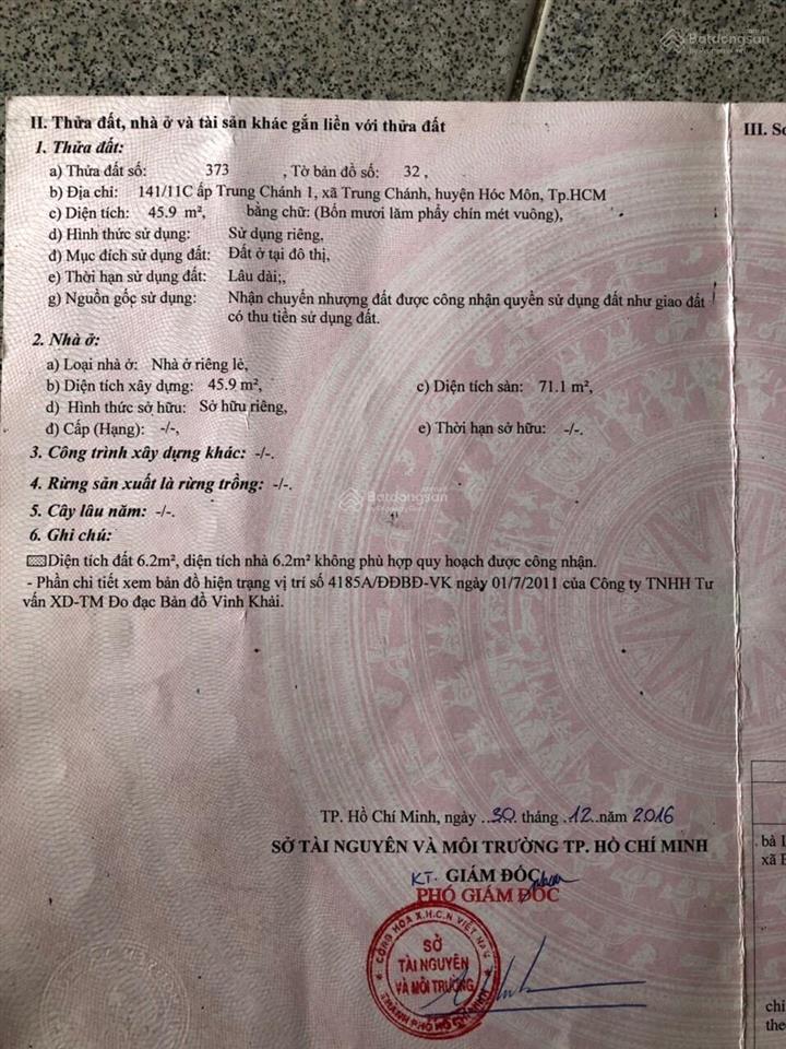 Bán nhà trung chánh hóc môn, 1 trệt 1 lầu 71m2, shr, giá chỉ 2 tỷ 150