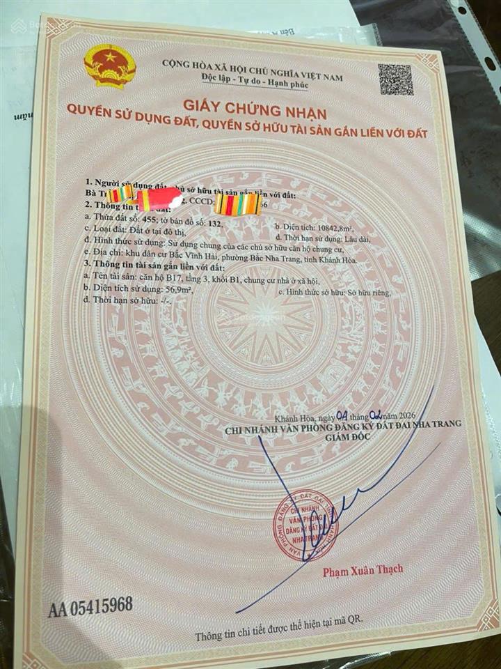 Bán căn hộ hoàng quân nha trang căn góc 2pn giá tốt