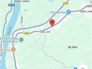 Chính chủ cần bán lô đất mặt đường quốc lộ 6, phường kỳ sơn, hòa bình