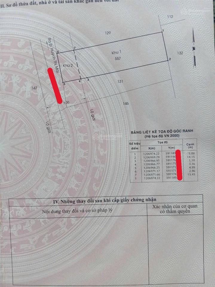 Chính chủ cần bán lô đất ở đường huỳnh thị mài xãtân hiệp huyện hóc môn 92m2 giá 1tỷ5 sổ hồng riêng