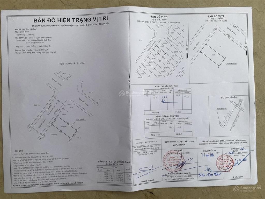 Bán đất nền dự án tại kdc an thịnh bà điểm, giá tốt 9 tỷ, 161.5m2