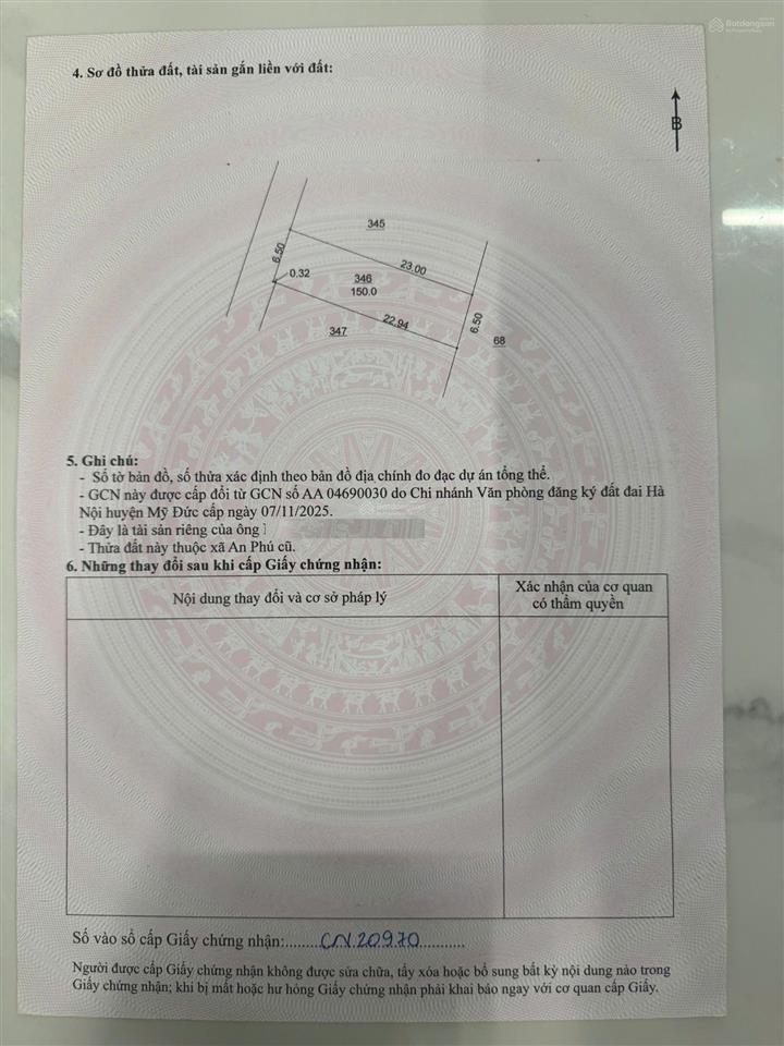 Bán lô đất đẹp 150m full thổ cư sổ đỏ lâu dài tại mỹ đức, hà nội, giá 1.4 tỷ