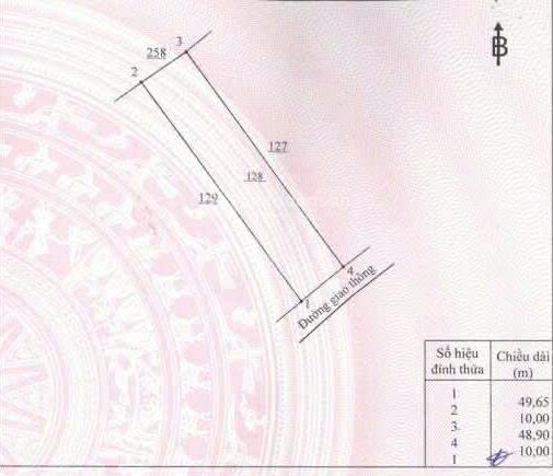 Kẹt bank bán gắp 10m x 50m có nhả vườn cạnh ql 51