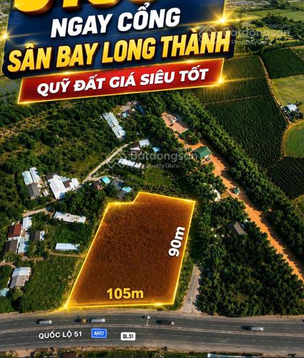 Bán gấp gần 1ha mặt tiền cổng vào sân bay long thành