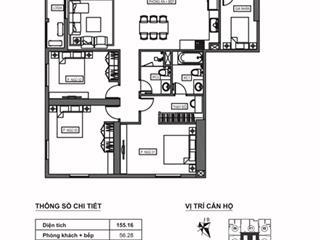 Căn hộ 3pn, 2wc, 143m2 tại hpc landmark 105, giá cực chất 9 tỷ vnd