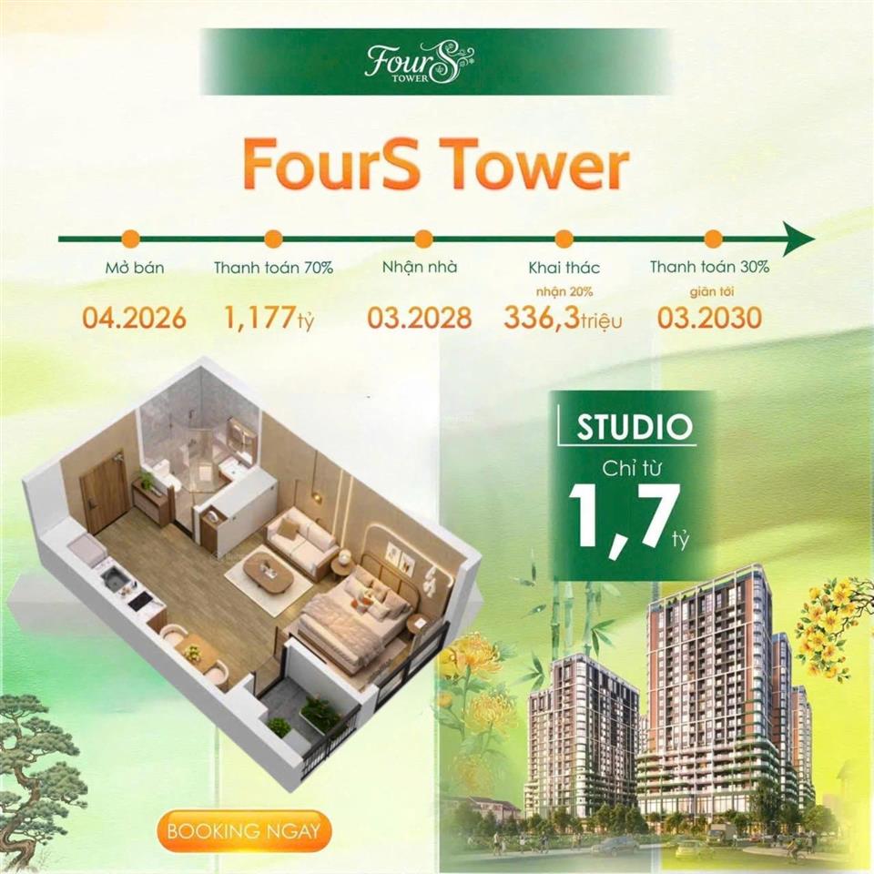 Bán nhanh căn hộ fours  giá chỉ 1,7 tỷ  giỏ căn độc quyền  chiết khấu 26,5%. (không đăng ảo)