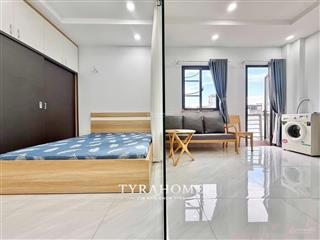 Cho thuê chung cư mini 1pn bancol 55m2 nhà mới lầu 4 thang máy view toàn thành phố giá tốt ngay lvs