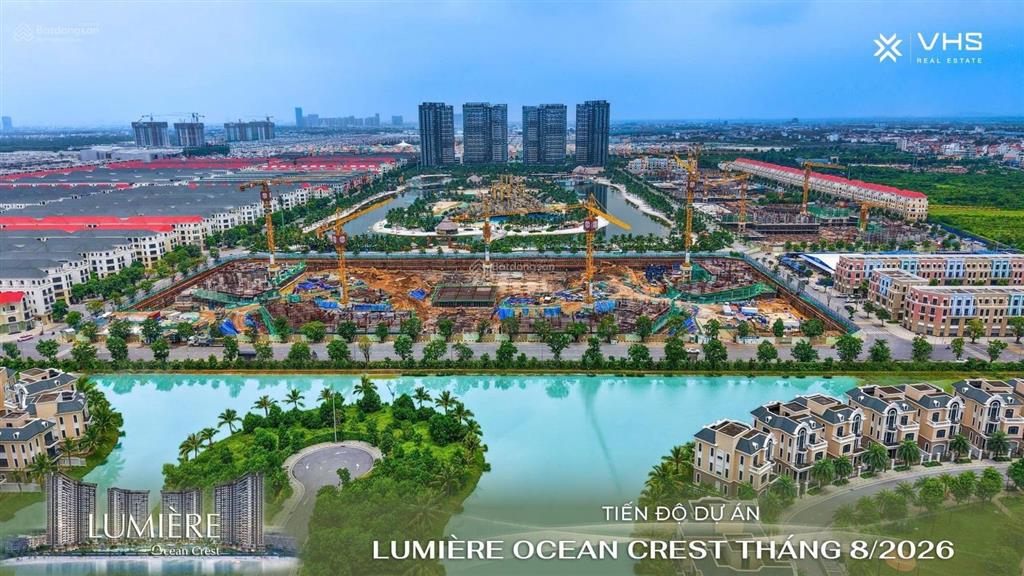 Căn hộ 2 phòng ngủ siêu sang dự kiến 5tỷ 72,1m2 view triệu đô tại lumière ocean crestocean park 2