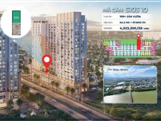 Bán căn hộ spana tower  view sông + sân vườn  1 ngủ+ , 58 mét, giá gốc từ cđt 4500