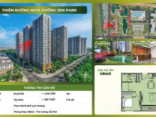 Chính chủ cần bán 1pn + 1 giá tốt ruby (zenpark) vinhomes ocean park 1