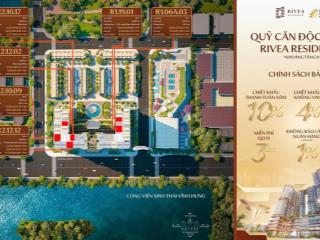 Căn hộ view công viên không gian sống xanh tại rivea residences