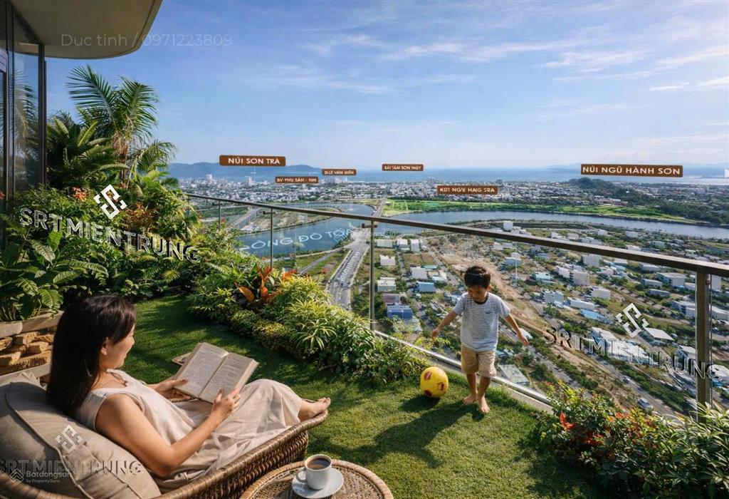 Duy nhất 1 căn góc 2pn diện tích 118m²  có sân vườn riêng 53m²  fours tower đà nẵng  sun group