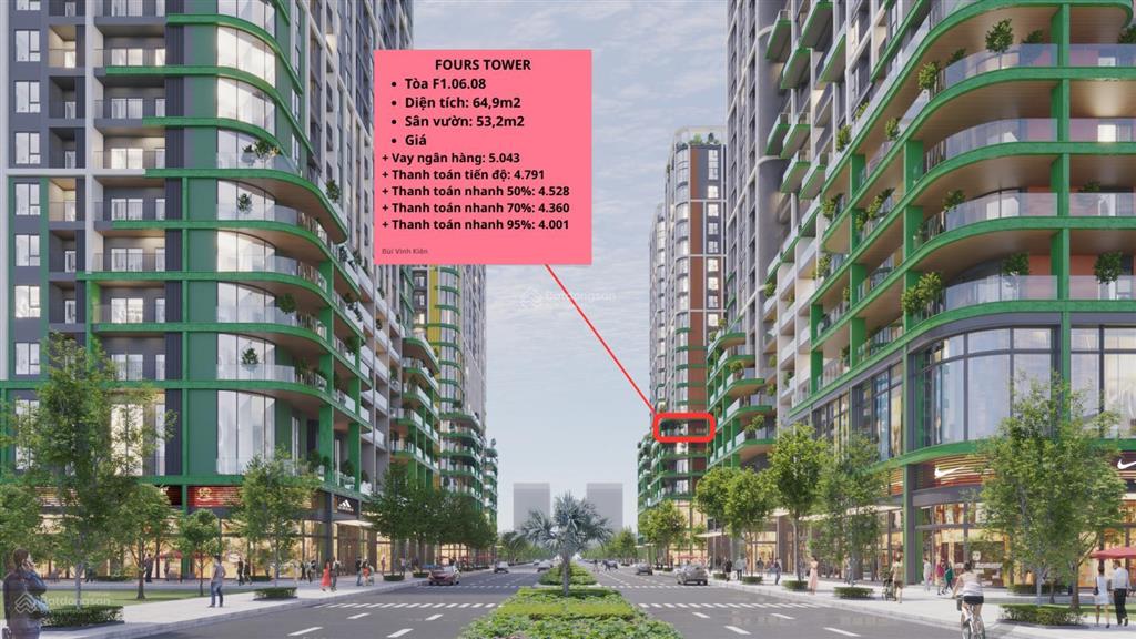 Duy nhất 1 căn góc 2pn diện tích 118m²  có sân vườn riêng 53m²  fours tower đà nẵng  sun group