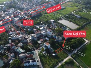 Bán đất 64m2 tại đoàn kết, đại yên, giá tốt 2,779 tỷ