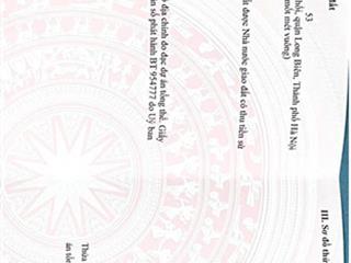 Chỉnh chủ cần chuyển nhượng gấp lô đất nền khu đấu giá x2, ngõ vườn hồ 1, phường long biên, hn.