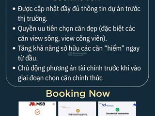 Hot nhận booking sớm căn hộ 2pn, 3pn sunshine river park (cạnh ciputra) giá tốt nhất!