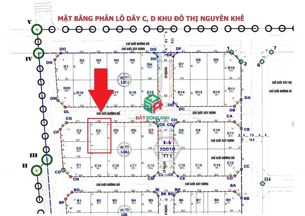 Bán đất biệt thự nguyên khê  khu đô thị nguyên khê  250m2  110tr/m2