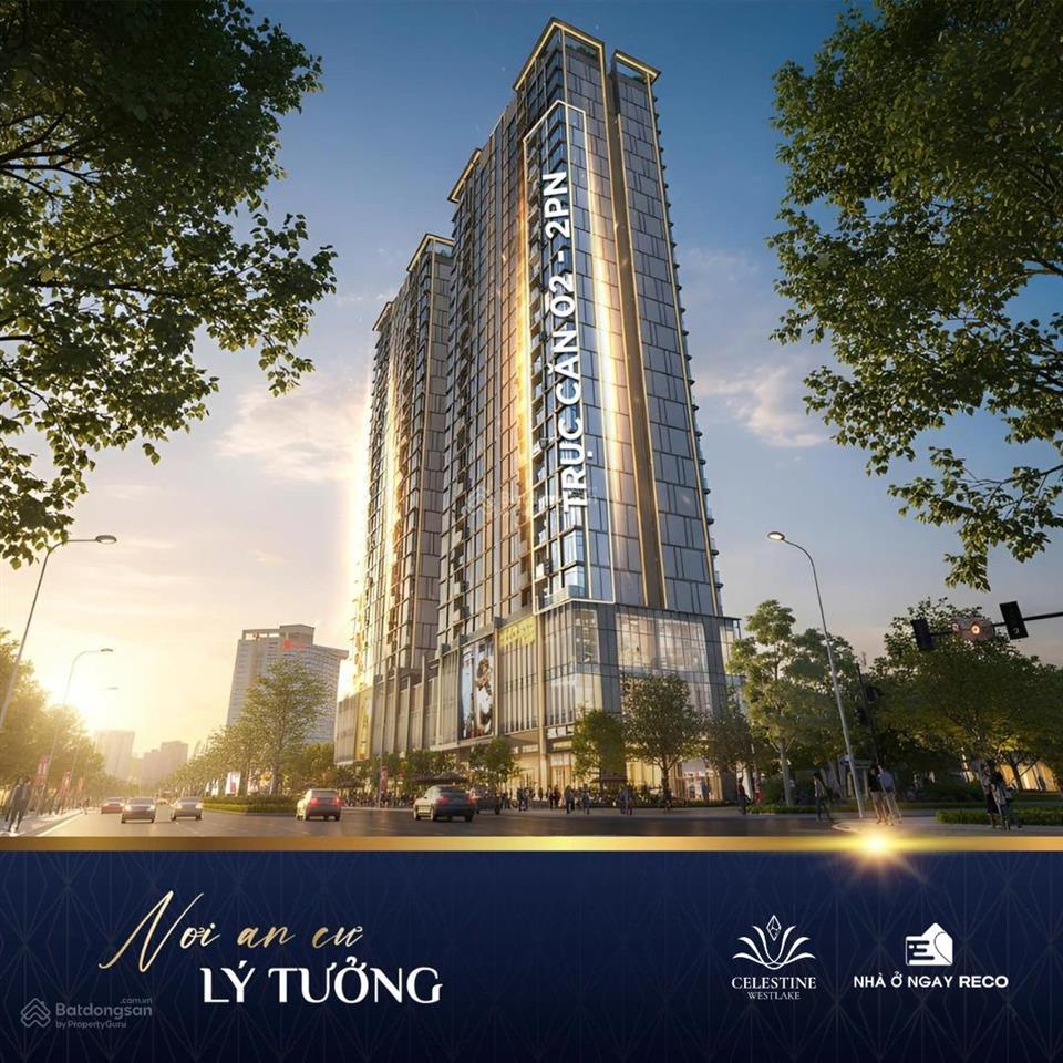 Hàng hiếm, căn hộ 2pn + dual key chung cư cao cấp celestine westlake view hồ tây 138,3m² giá tốt
