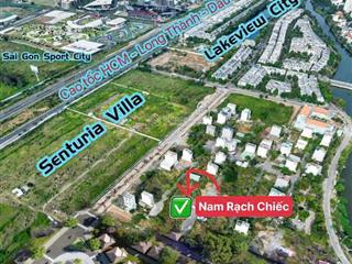 Bán gấp lô đất 5x16m xd 5 tầng nam rạch chiếc ngay dự án senturia song hành, giá 12,4 tỷ