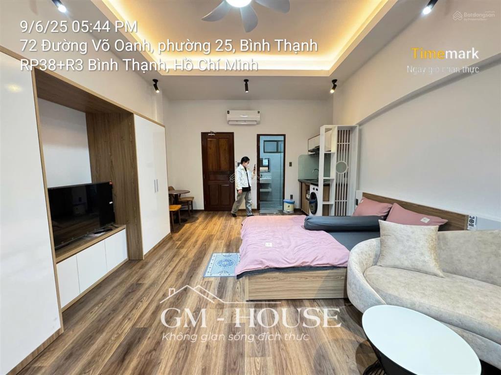 Cho thuê căn studio/ 1 phòng ngủ võ oanh, thạnh mỹ tây, bình thạnh, ban công/máy giặt sát q1